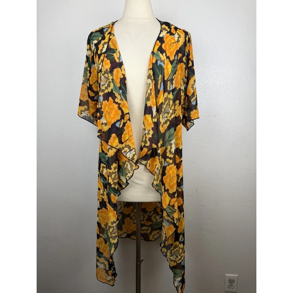 NWOT LuLaRoe SHIRLEY Floral Kimono Duster Multi Color Size S